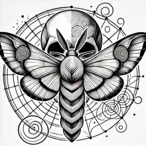 graphic – tattoo design ideas free ai generated – minimal-geometry – for-lower-chest – Gallery: graphic-inkby-ai