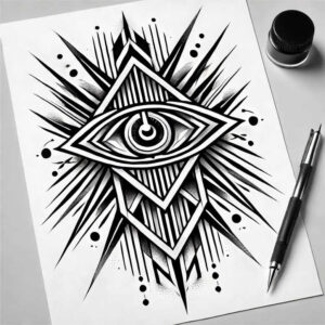 line-pattern-for-men – tattoo design ideas free ai generated – bold-blacks – for-shoulder – Gallery: graphic-inkby-ai