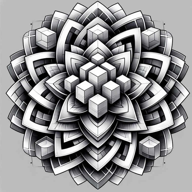 graphic tattoo design ideas puzzle pattern neo-traditional shows endurance