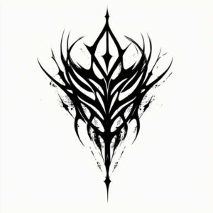 graphic tattoo design ideas repetitive shapes rhombus endurance and power
