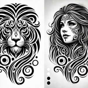 vector-graphics – tattoo design ideas free ai generated – geometric-art – for-collarbone – Gallery: graphic-inkby-ai