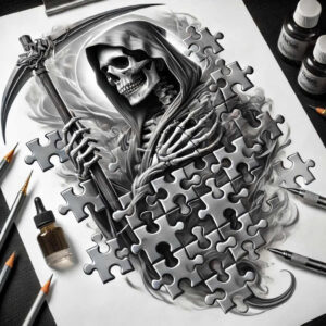 grim-reaper tattoo design ideas Realism crisp detail night for hand