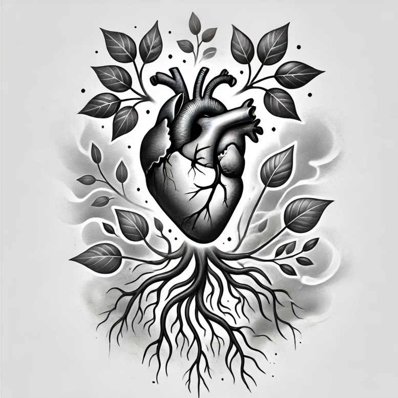 heart-with-initials – tattoo design ideas free ai generated – neotraditional-rich-blacks – for-inner-arm – Gallery: hearts-inkby-ai