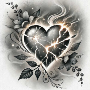 heart-with-light-effect – tattoo design ideas free ai generated – realism-gradient-tones – for-upper-back – Gallery: hearts-inkby-ai
