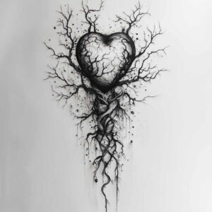 hearts tattoo design ideas fluid motion beat symbolising determination