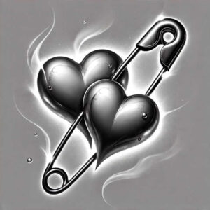 hearts tattoo design ideas 3D-rendered entwined for upper chest