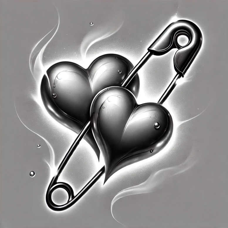 hearts tattoo design ideas 3D-rendered entwined for upper chest
