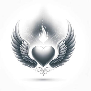 hearts tattoo design ideas Realism dynamic shadows glowing for upper back