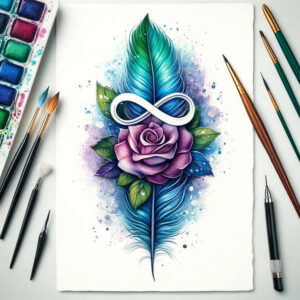 infinity-eternal-tattoo-outline-only-for-upper-back – tattoo design ideas free ai generated – Gallery: infinity-signs-inkby-ai