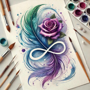 infinity-and-harmony-minimalist-for-back-of-neck – tattoo design ideas free ai generated – Gallery: infinity-signs-inkby-ai