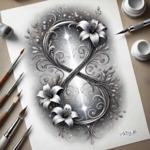 infinity-signs tattoo design ideas discreet decorative for back of neck