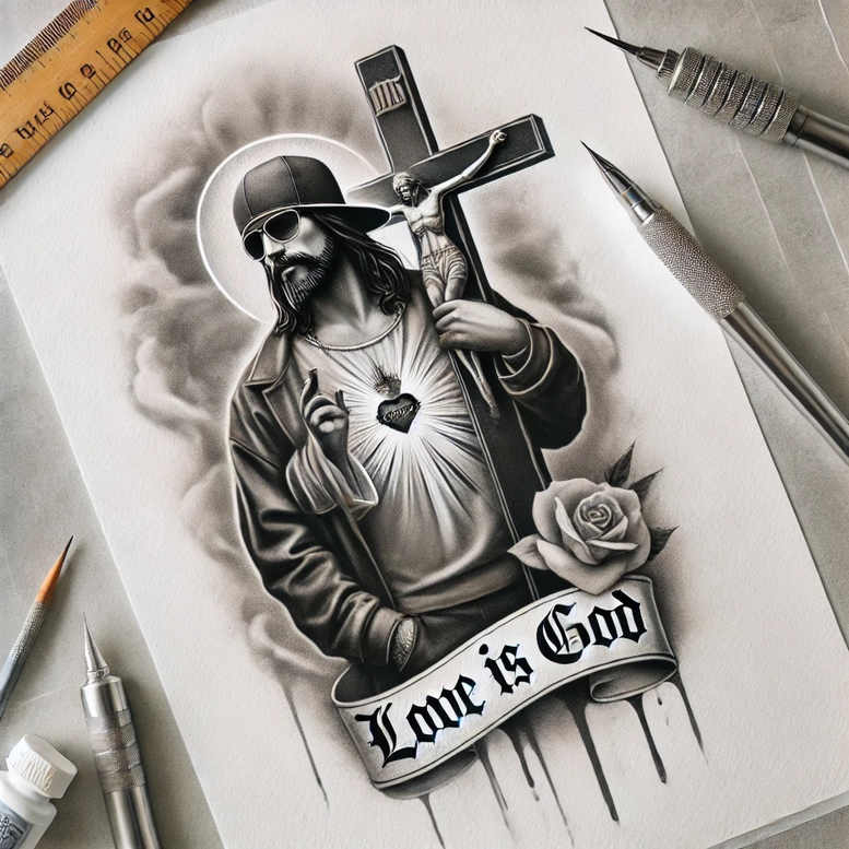 Jezus - Free tattoo design ideas ai genereted - inkby.ai