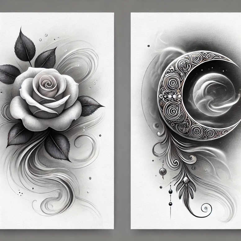 Róże - Free tattoo design ideas ai genereted - inkby.ai