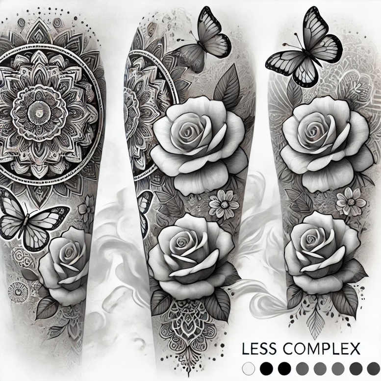 Róże - Free tattoo design ideas ai genereted - inkby.ai
