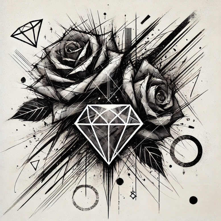 Róże - Free tattoo design ideas ai genereted - inkby.ai