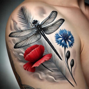 Motyle ćmy ważki - Free tattoo design ideas ai genereted - inkby.ai