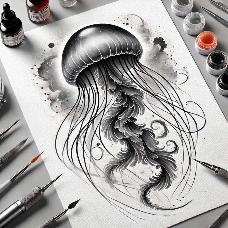 Zwierzęta wodne - Free tattoo design ideas ai genereted - inkby.ai