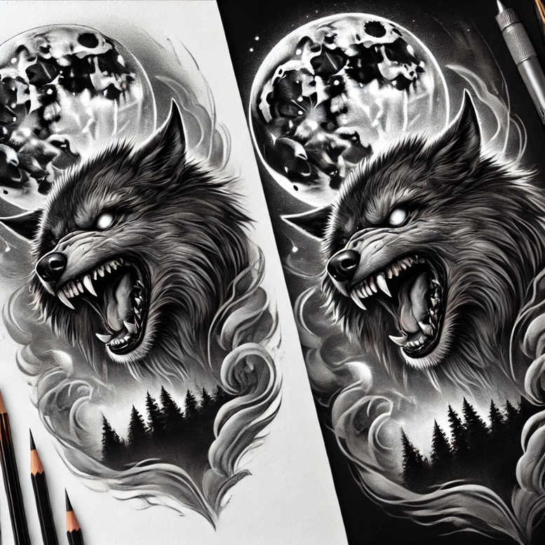 Inne mroczne - Free tattoo design ideas ai genereted - inkby.ai