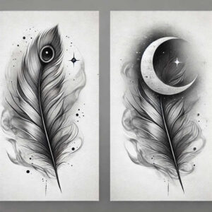 Piórka - Free tattoo design ideas ai genereted - inkby.ai