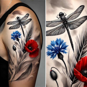 Motyle ćmy ważki - Free tattoo design ideas ai genereted - inkby.ai