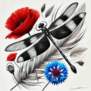 Motyle ćmy ważki - Free tattoo design ideas ai genereted - inkby.ai