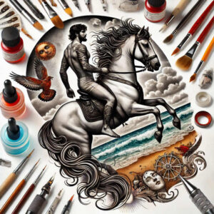 Postacie. - Free tattoo design ideas ai genereted - inkby.ai
