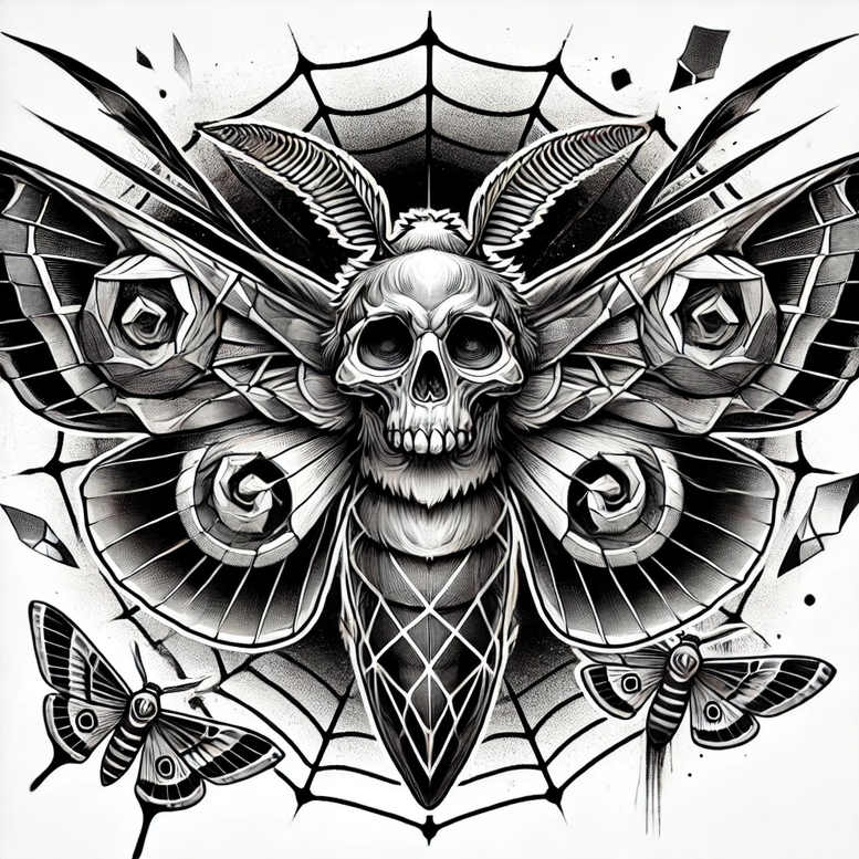 Motyle ćmy ważki - Free tattoo design ideas ai genereted - inkby.ai