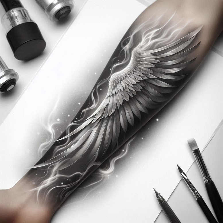 Skrzydła - Free tattoo design ideas ai genereted - inkby.ai