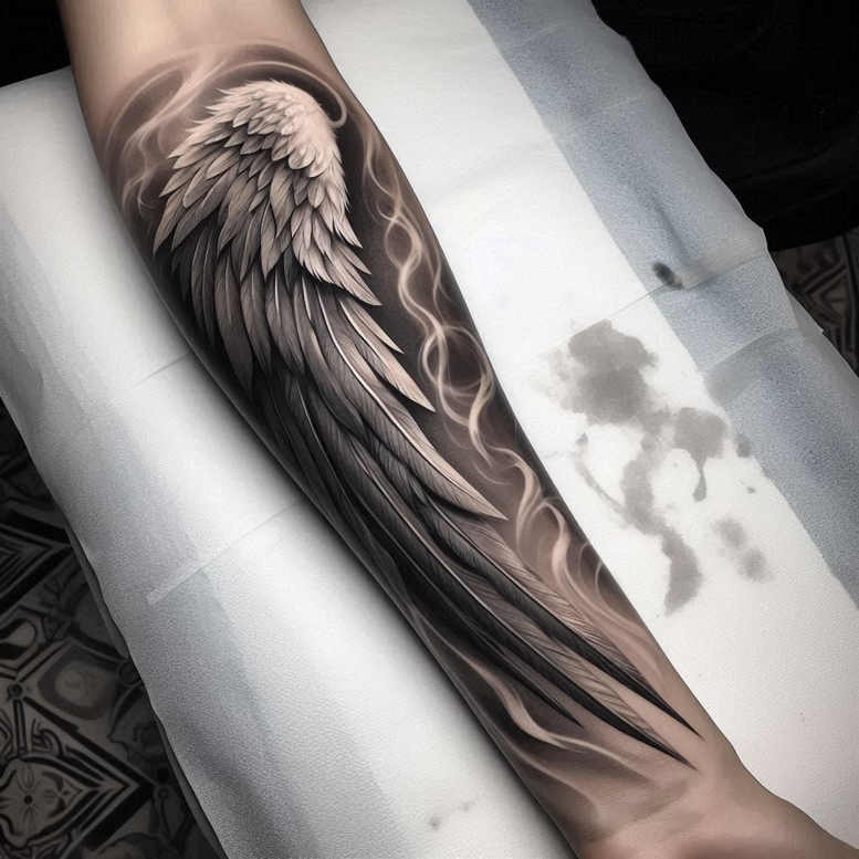 Skrzydła - Free tattoo design ideas ai genereted - inkby.ai