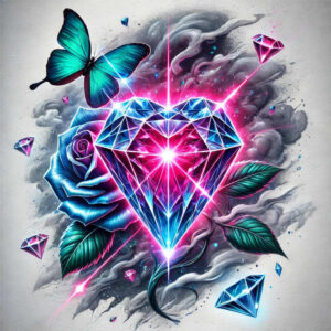 Korony i diamenty - Free tattoo design ideas ai genereted - inkby.ai