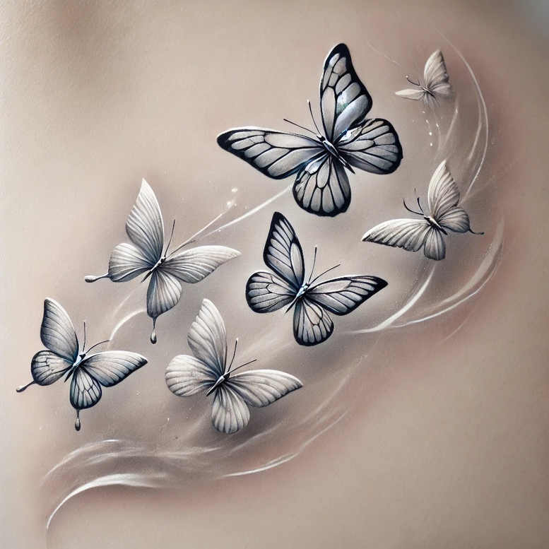 Motyle ćmy ważki - Free tattoo design ideas ai genereted - inkby.ai