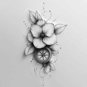 Delikatne kwiaty - Free tattoo design ideas ai genereted - inkby.ai