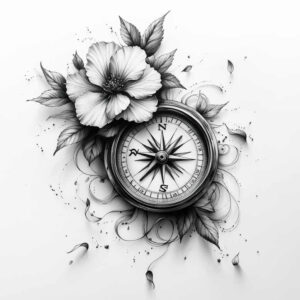 Delikatne kwiaty - Free tattoo design ideas ai genereted - inkby.ai