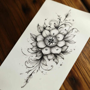 Delikatne kwiaty - Free tattoo design ideas ai genereted - inkby.ai