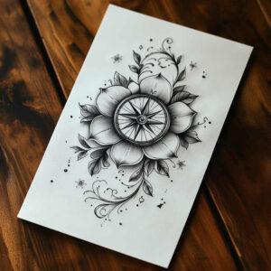 Delikatne kwiaty - Free tattoo design ideas ai genereted - inkby.ai