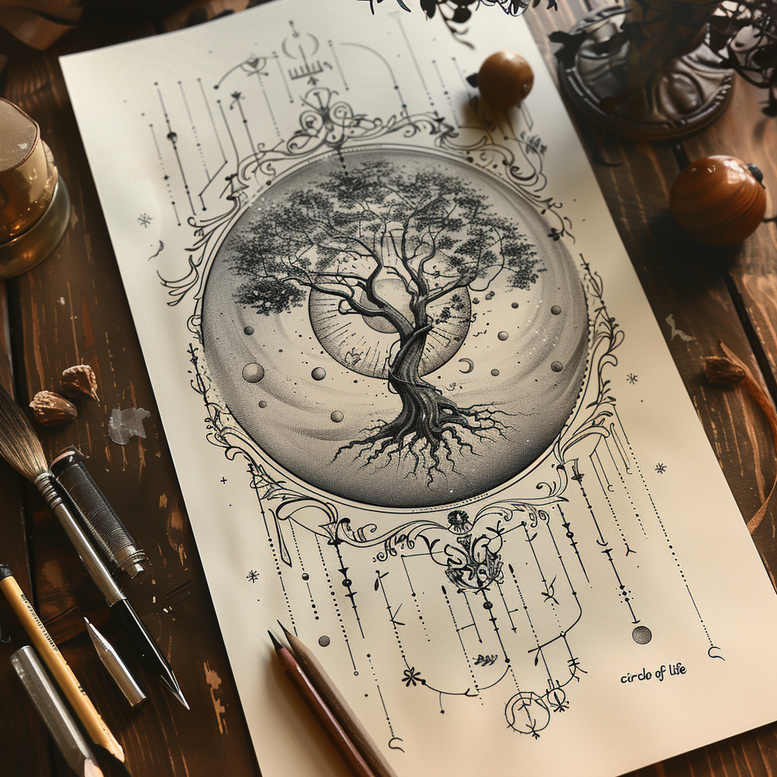 Drzewa - Free tattoo design ideas ai genereted - inkby.ai