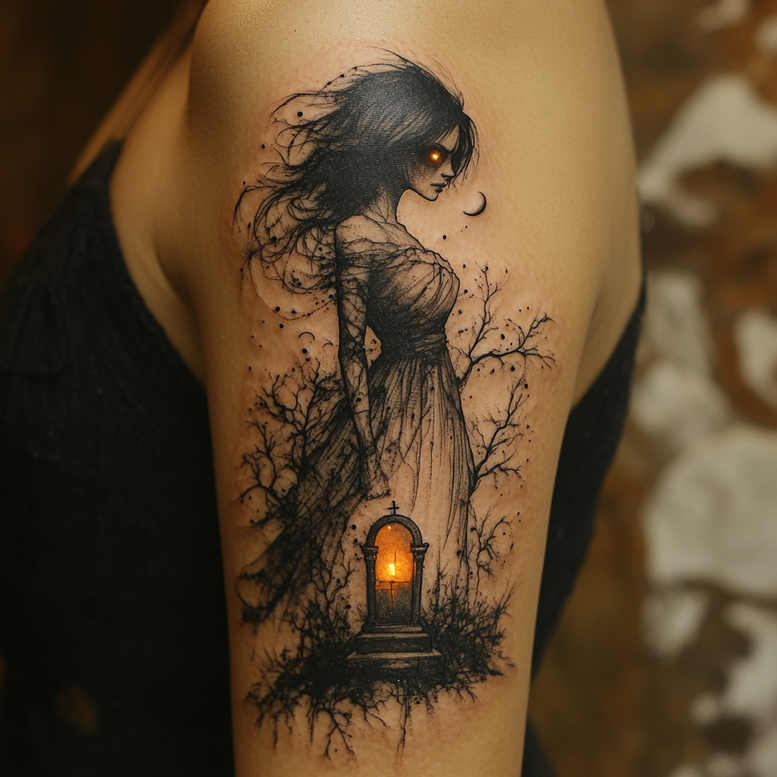 Postacie. - Free tattoo design ideas ai genereted - inkby.ai