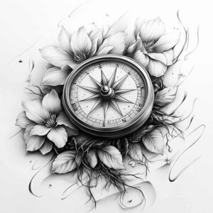 Delikatne kwiaty - Free tattoo design ideas ai genereted - inkby.ai