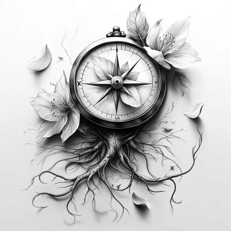 Delikatne kwiaty - Free tattoo design ideas ai genereted - inkby.ai