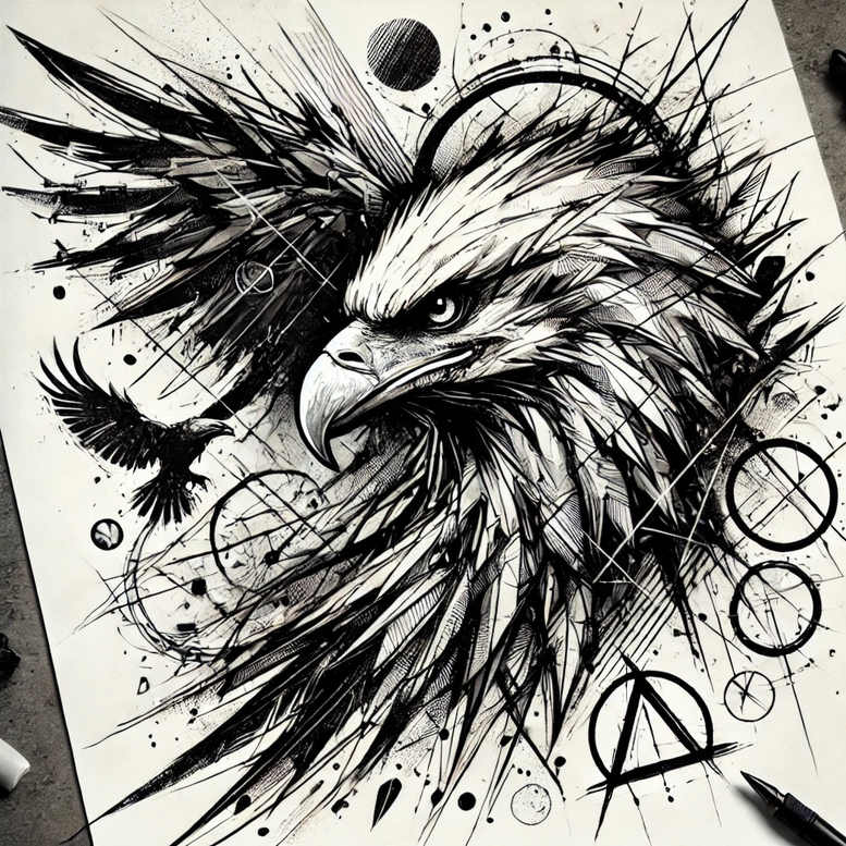 Orły - Free tattoo design ideas ai genereted - inkby.ai