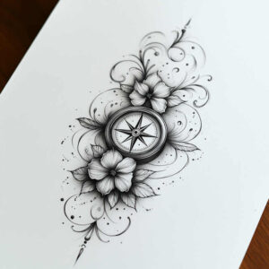 Delikatne kwiaty - Free tattoo design ideas ai genereted - inkby.ai