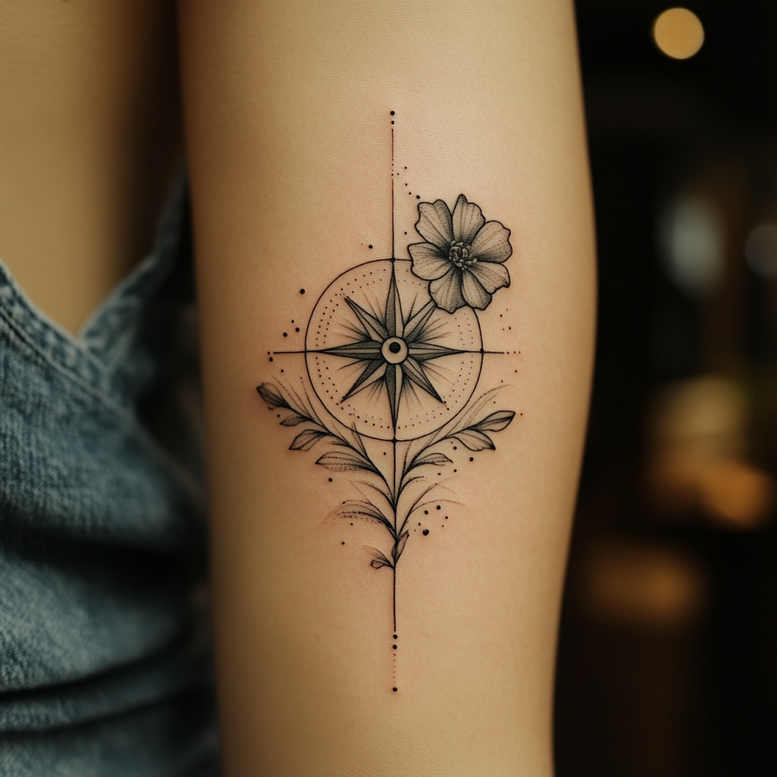 Delikatne kwiaty - Free tattoo design ideas ai genereted - inkby.ai