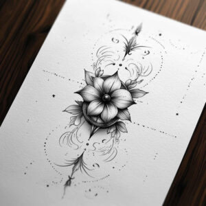 Delikatne kwiaty - Free tattoo design ideas ai genereted - inkby.ai