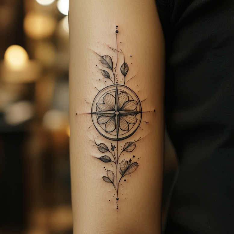 Delikatne kwiaty - Free tattoo design ideas ai genereted - inkby.ai