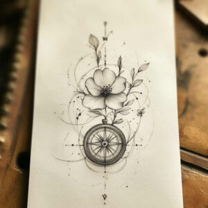 Delikatne kwiaty - Free tattoo design ideas ai genereted - inkby.ai