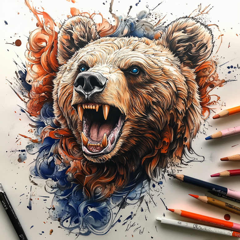 Niedźwiedzie - Free tattoo design ideas ai genereted - inkby.ai