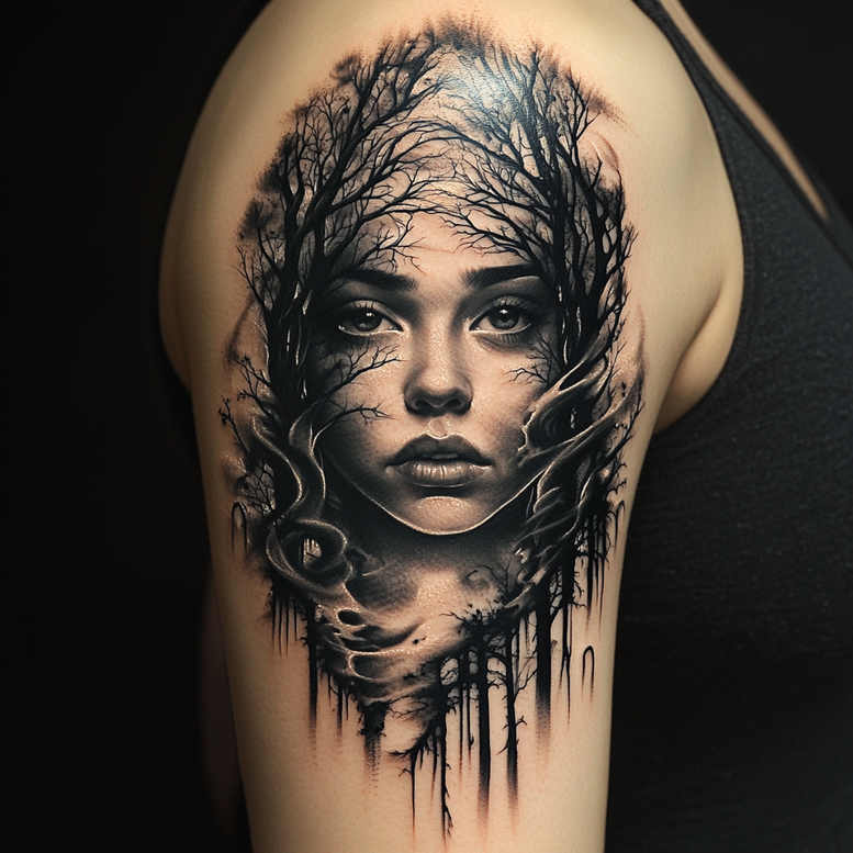Twarze - Free tattoo design ideas ai genereted - inkby.ai