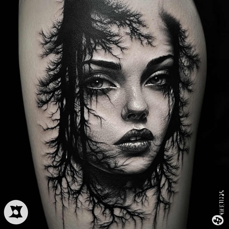 Twarze - Free tattoo design ideas ai genereted - inkby.ai
