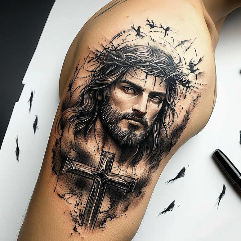 Jezus - Free tattoo design ideas ai genereted - inkby.ai