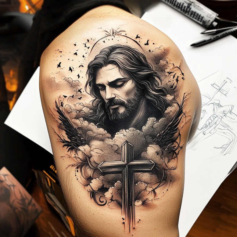 Jezus - Free tattoo design ideas ai genereted - inkby.ai